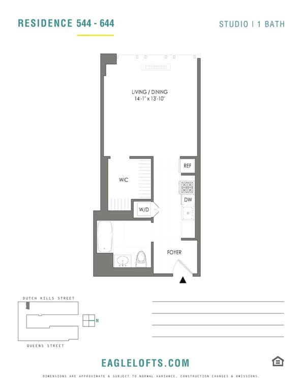 Studio apartment at 43-22 Queens Street, Unit 644, Long Island City, photo 1 of 1