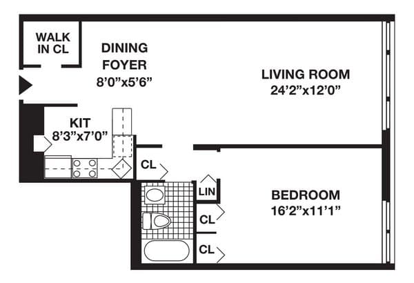 1 Bed apartment at 355 SOUTH END Avenue, Unit 4E, Battery Park City, photo 1 of 1