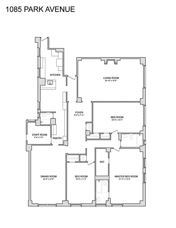 4 Bed apartment at 1085 Park Avenue, Unit 11-B, Upper East Side, photo 1 of 1