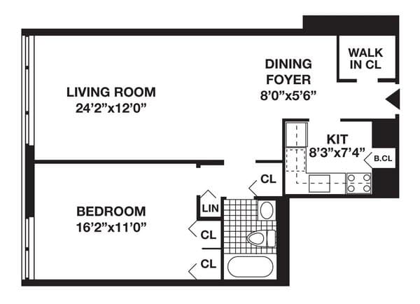 1 Bed apartment at 355 SOUTH END Avenue, Unit 6K, Battery Park City, photo 1 of 2