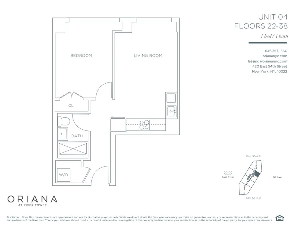 1 Bed apartment at 420 East 54th Street, Unit 3004, Midtown East, photo 1 of 3