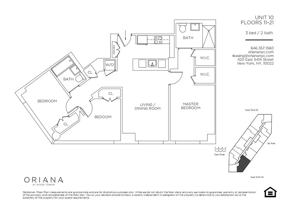 3 Bed apartment at 420 East 54th Street, Unit 1410, Midtown East, photo 1 of 2