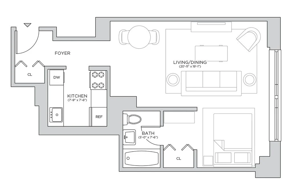 Studio apartment at 55-75 West End Avenue, Unit R11H, Upper West Side, photo 1 of 2