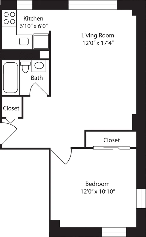 1 Bed apartment at 50 West 77th Street, Unit 02L, Upper West Side, photo 1 of 1