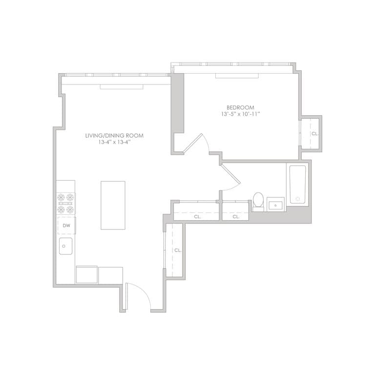 1 Bed apartment at 315 West 33rd Street, Unit 14H, Hell's Kitchen, photo 1 of 1