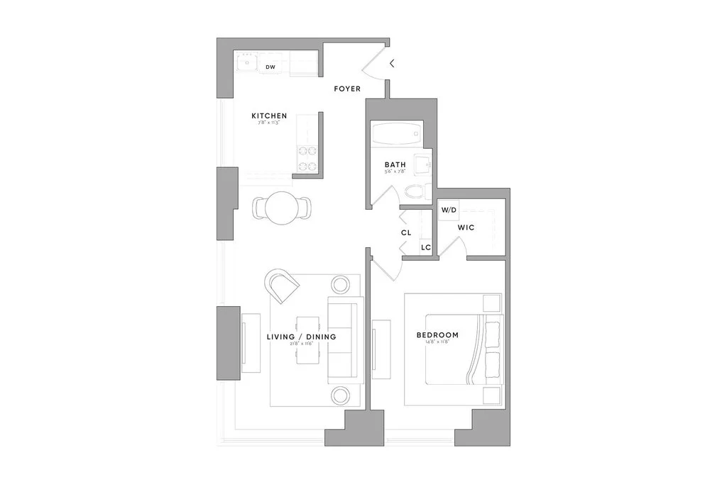 1 Bed apartment at One Columbus Place, Unit S16B, Upper West Side, photo 1 of 2