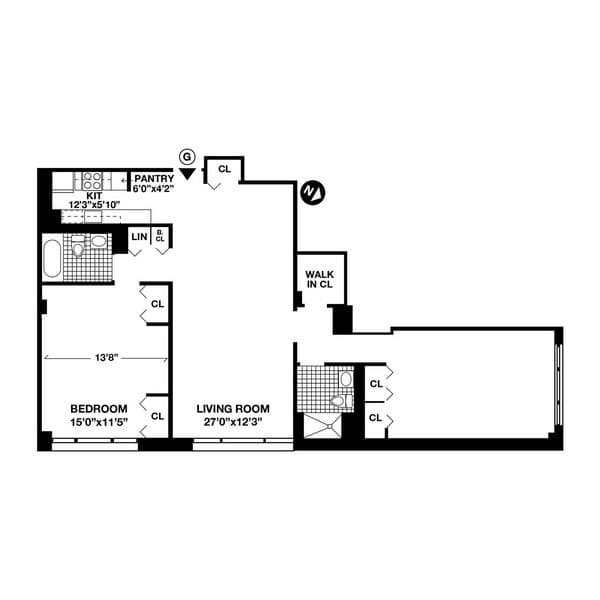 2 Bed apartment at 365 SOUTH END Avenue, Unit 2G, Battery Park City, photo 1 of 1