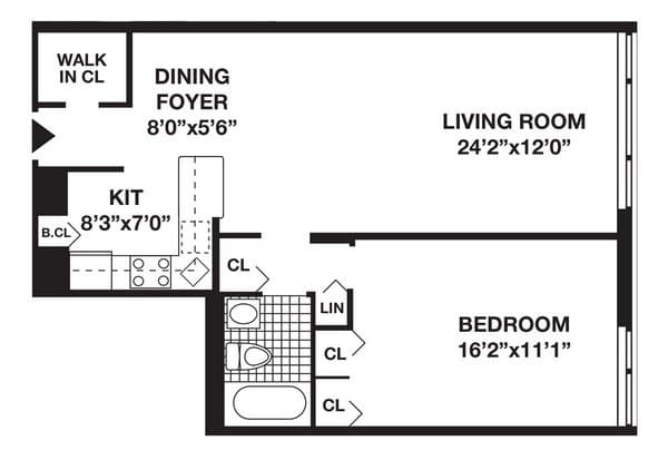 1 Bed apartment at 395 SOUTH END Avenue, Unit 3M, Battery Park City, photo 1 of 1