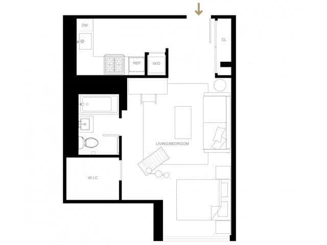 Studio apartment at 160 West 24th Street, Unit 16O, Chelsea, photo 1 of 1