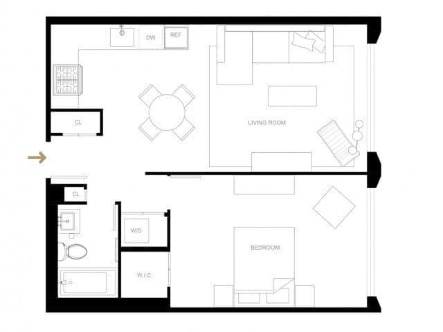 1 Bed apartment at 160 West 24th Street, Unit 02C, Chelsea, photo 1 of 1
