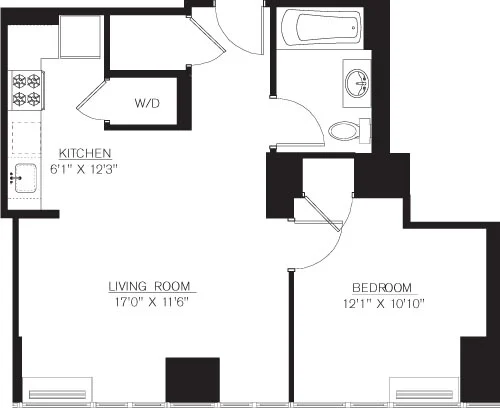 1 Bed apartment at 111 Lawrence Street, Unit 18J, Downtown Brooklyn, photo 1 of 1