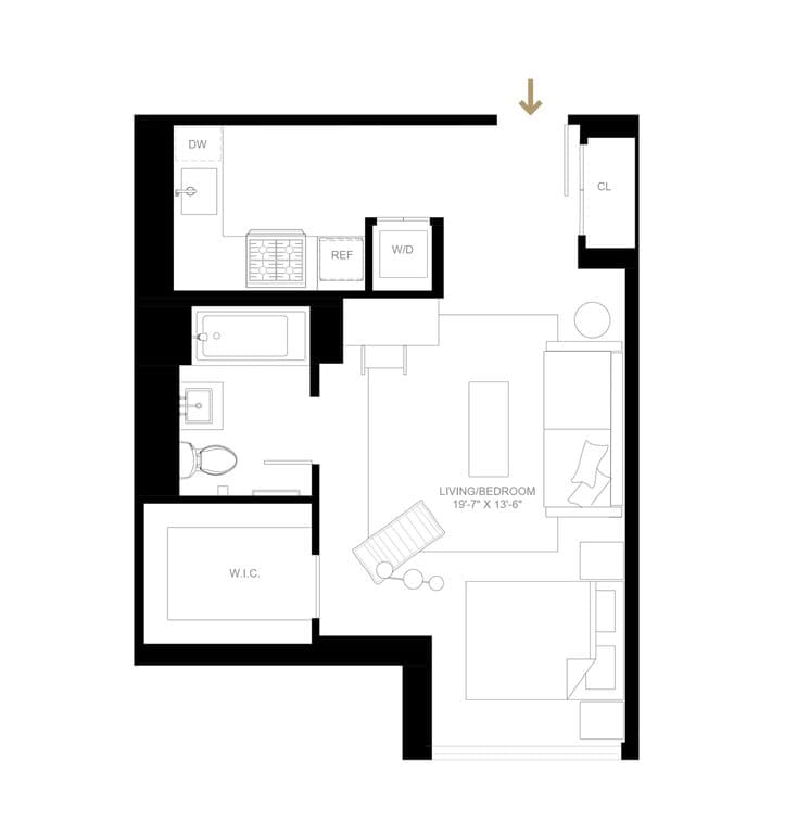 1 Bed apartment at 160 West 24th Street, Unit 08K, Chelsea, photo 1 of 1
