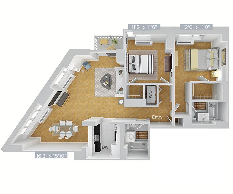 2 Bed apartment at 4-75 48th Avenue, Unit 19H, Long Island City, photo 1 of 1