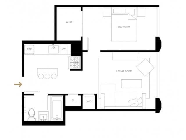 1 Bed apartment at 160 West 24th Street, Unit 12C, Chelsea, photo 1 of 1