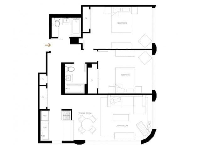 2 Bed apartment at 160 West 24th Street, Unit 08D, Chelsea, photo 1 of 1