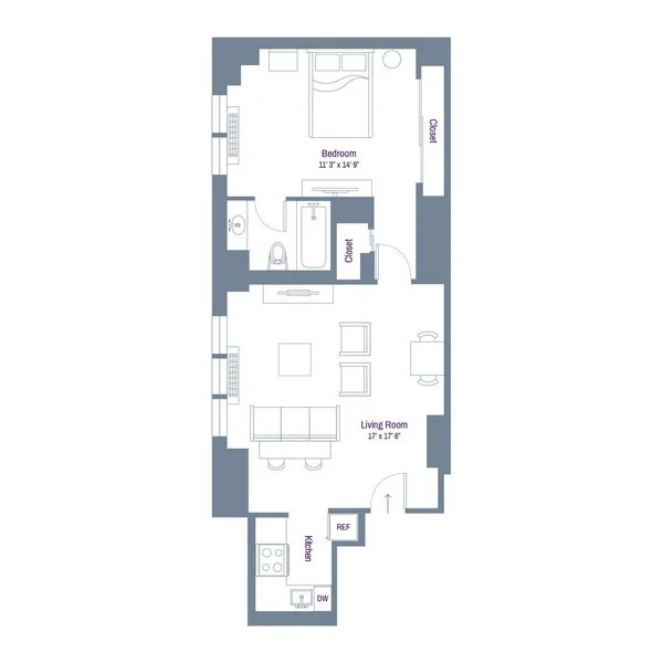 1 Bed apartment at 150 East 34th Street, Unit 2001, Murray Hill, photo 1 of 1