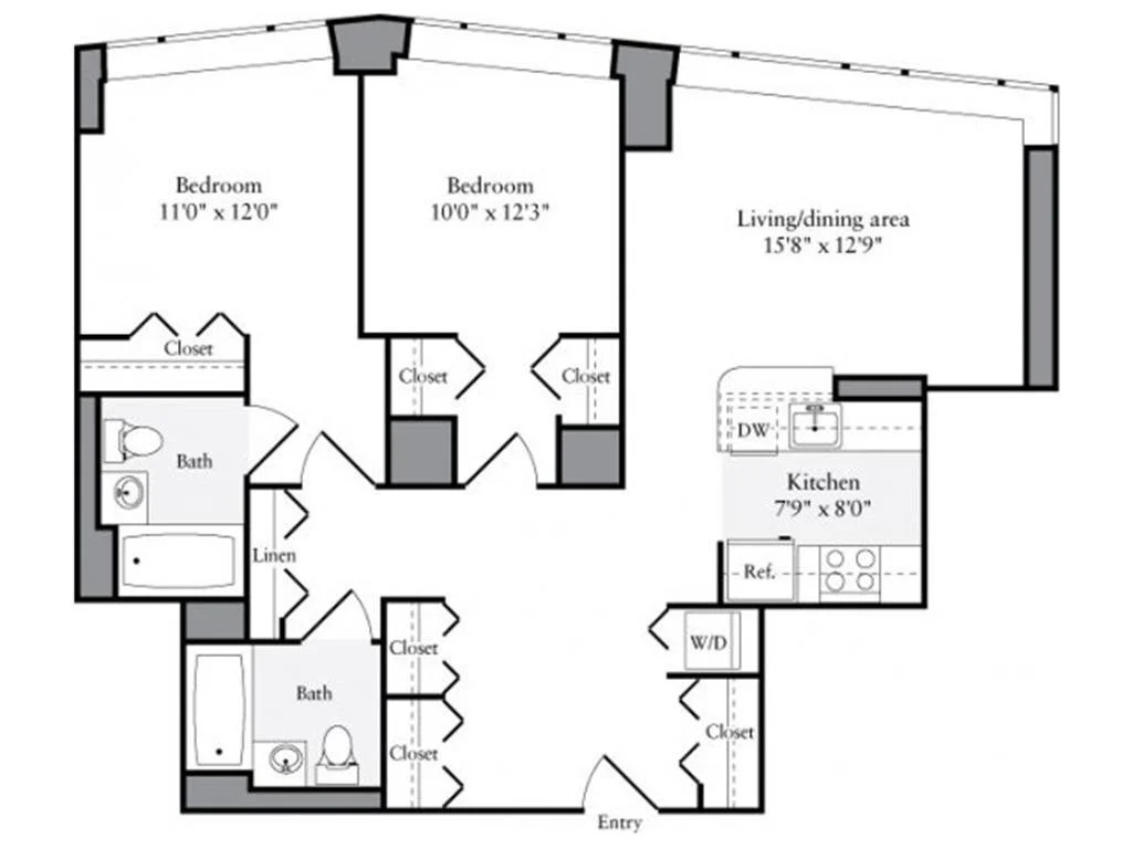 2 Bed apartment at 510-515 West 52nd Street, Unit 002-015K, Hell's Kitchen, photo 1 of 1