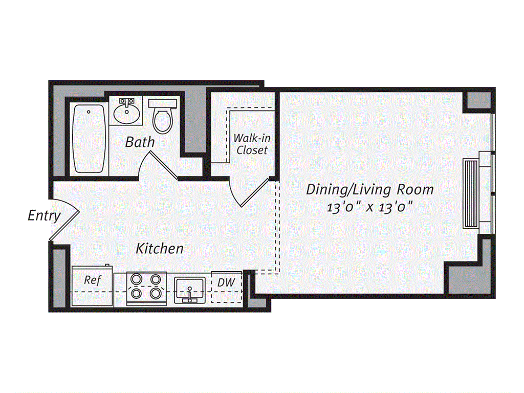Studio apartment at 11-22 East 1st Street, Unit 001-406, East Village, photo 1 of 1