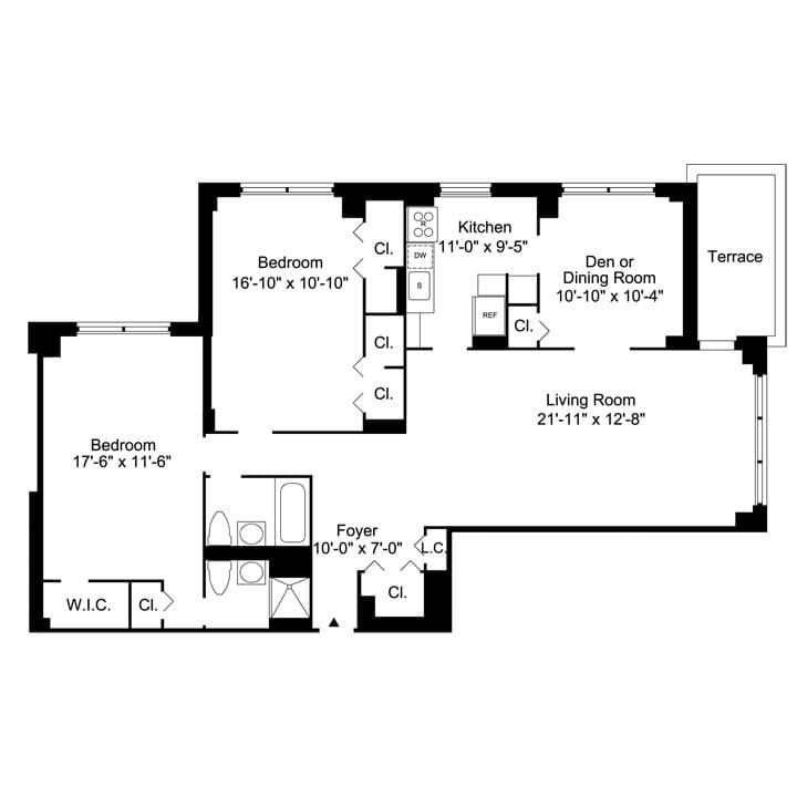 2.5 Bed apartment at 500 East 77th Street, Unit 202, Upper East Side, photo 1 of 1
