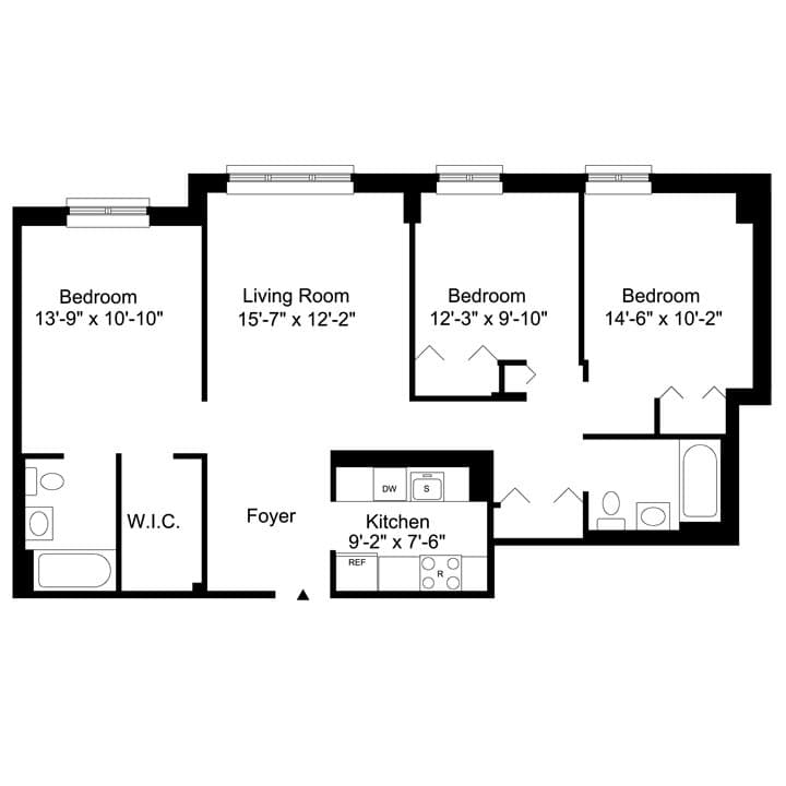 3 Bed apartment at 333 East 102nd Street, Unit 130, Harlem, photo 1 of 1