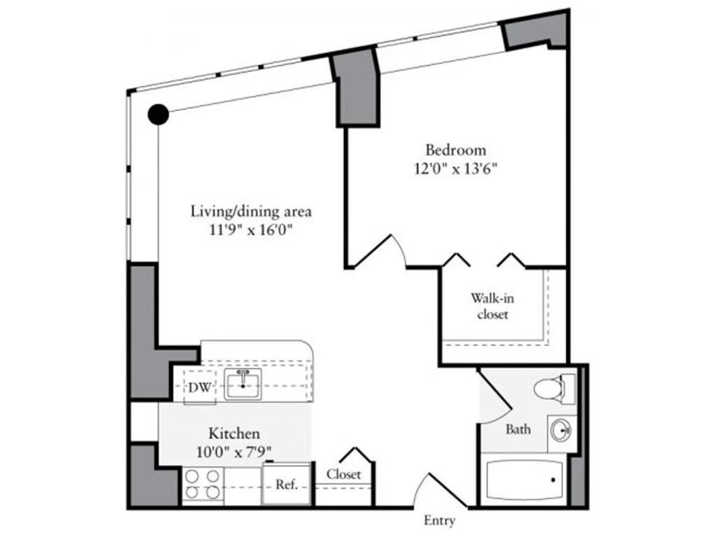 1 Bed apartment at 510-515 West 52nd Street, Unit 001-019N, Hell's Kitchen, photo 1 of 1