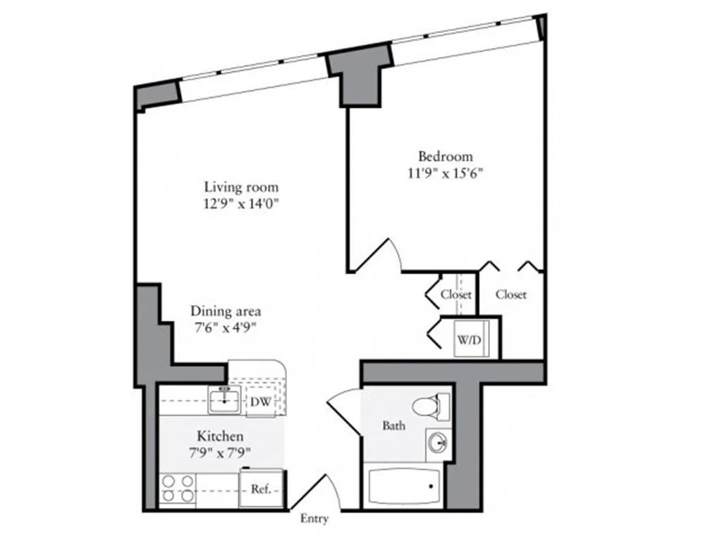 1 Bed apartment at 510-515 West 52nd Street, Unit 001-PH3K, Hell's Kitchen, photo 1 of 1