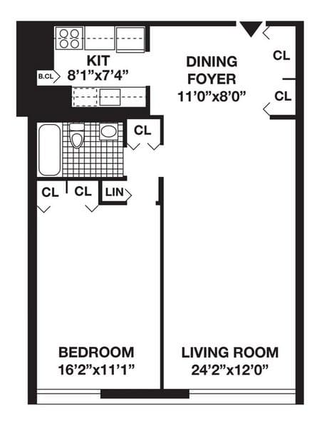 1 Bed apartment at 375 SOUTH END Avenue, Unit 4M, Battery Park City, photo 1 of 1