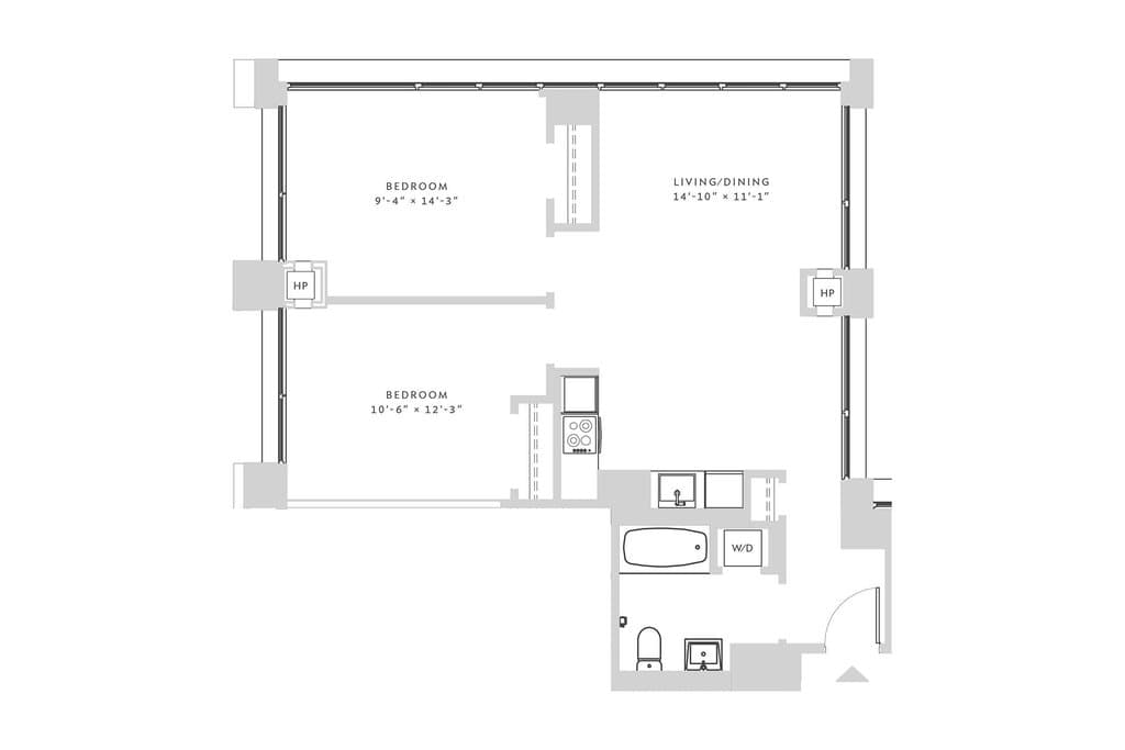 2 Bed apartment at 400 West 113th Street, Unit 714, Morningside Heights, photo 1 of 1