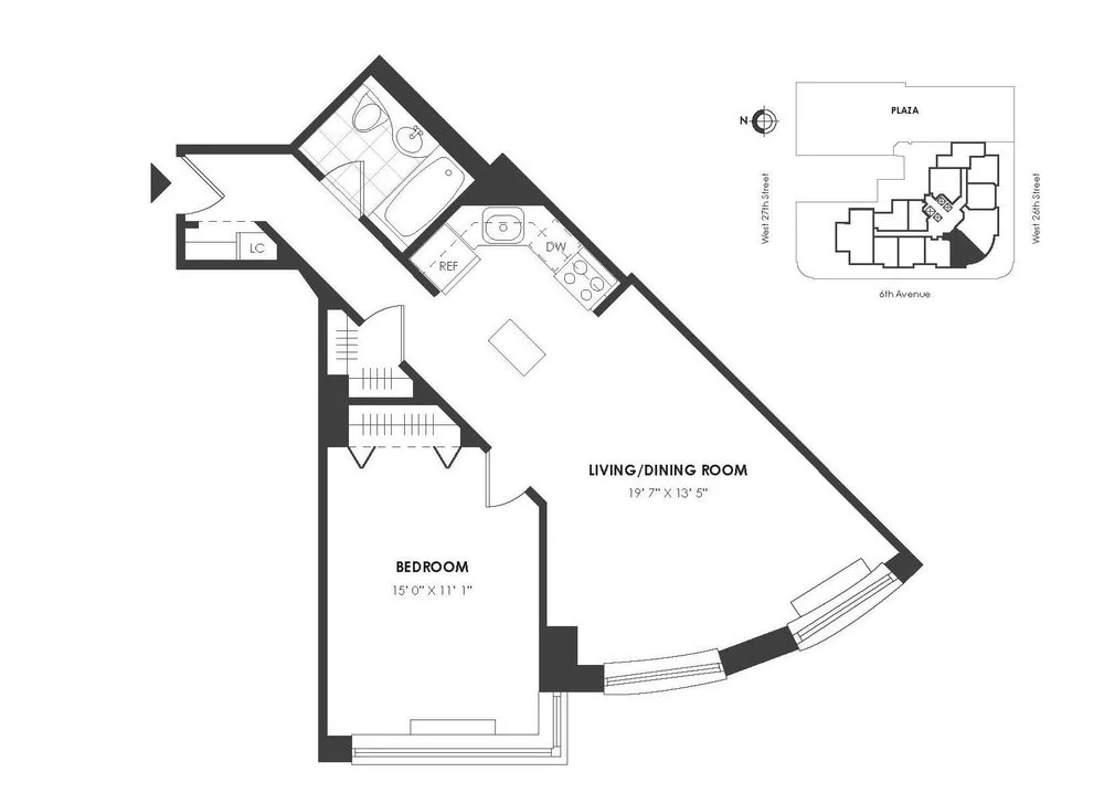 1 Bed apartment at 776 6th Avenue, Unit 27G, Chelsea, photo 1 of 2