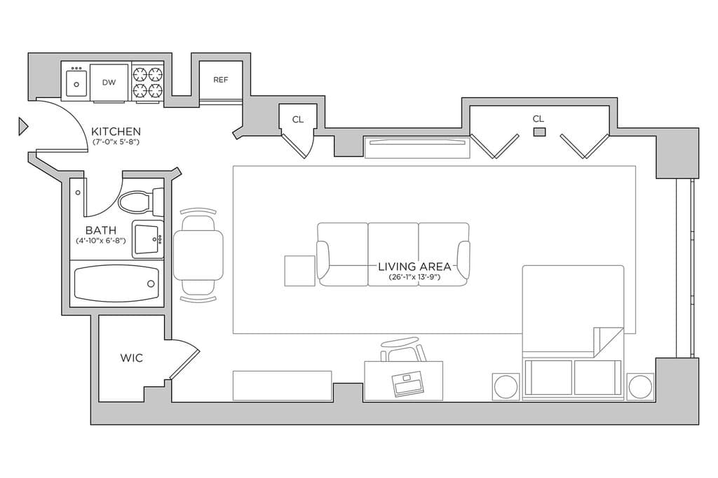 Studio apartment at 307-310 East 44th Street, Unit 721, Midtown East, photo 1 of 2