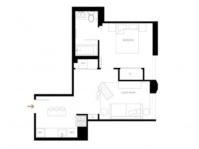 1 Bed apartment at 160 West 24th Street, Unit PHA, Chelsea, photo 1 of 1