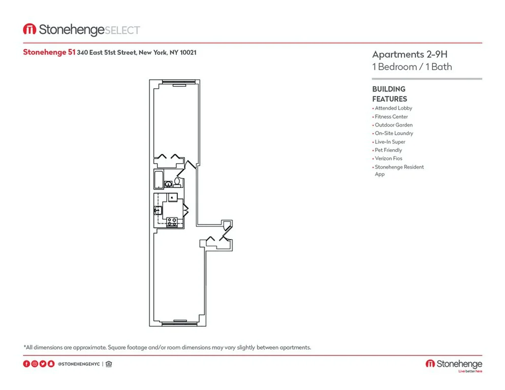 1 Bed apartment at 340 East 51st Street, Unit 006H, Midtown East, photo 1 of 2