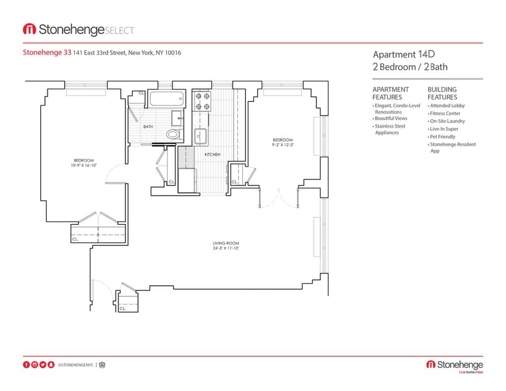 2 Bed apartment at 141 East 33rd Street, Unit 014D, Kips Bay, photo 1 of 2