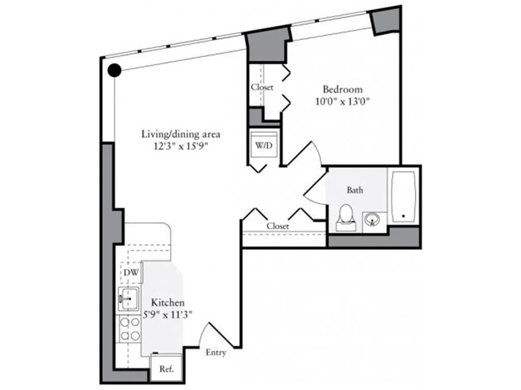 1 Bed apartment at 510-515 West 52nd Street, Unit 001-PH1A, Hell's Kitchen, photo 1 of 1