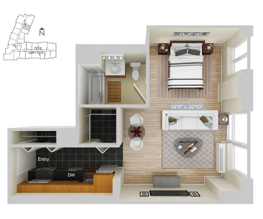 Studio apartment at 4-75 48th Avenue, Unit 001-818, Long Island City, photo 1 of 1