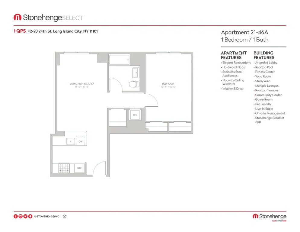 1 Bed apartment at 42-20 24th Street, Unit 039A, Long Island City, photo 1 of 2