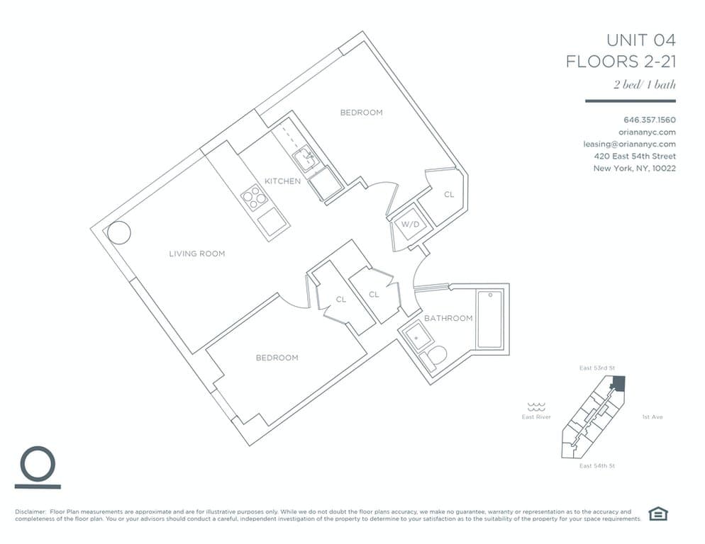 2 Bed apartment at 420 East 54th Street, Unit 0404, Midtown East, photo 1 of 2