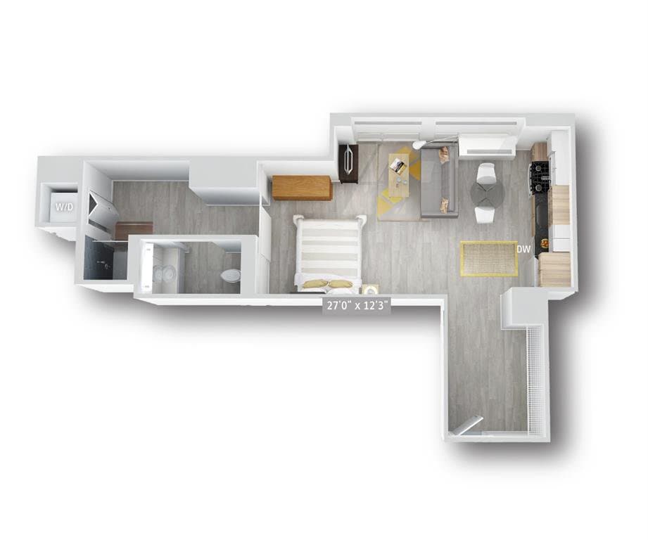 Studio apartment at 100 Willoughby Street, Unit 26Y, Downtown Brooklyn, photo 1 of 1