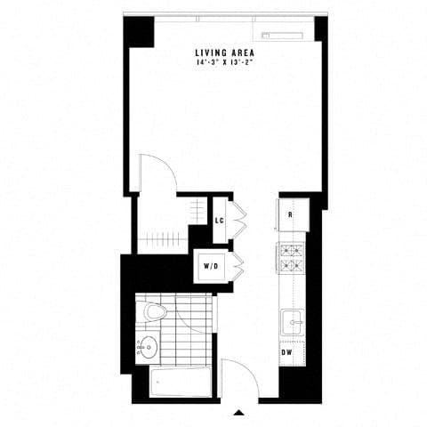 Studio apartment at 435 West 31st Street, Unit PH2R, Chelsea, photo 1 of 1