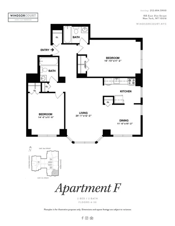 2.5 Bed apartment at 151-155 East 31st Street, Unit E25F, Kips Bay, photo 1 of 4