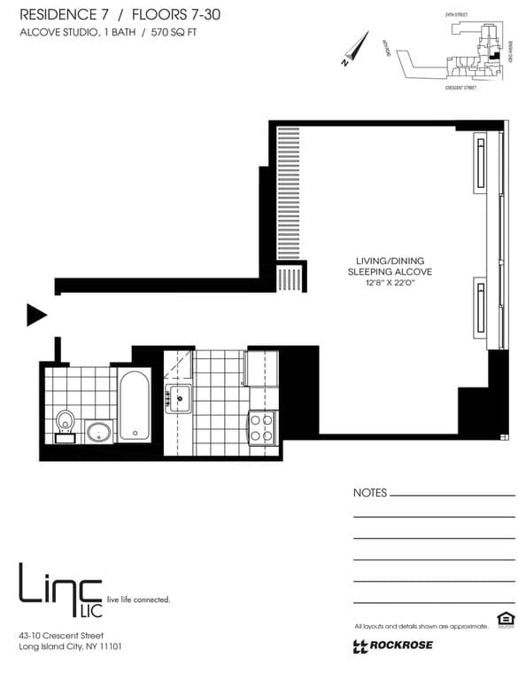 0.5 Bed apartment at 43-10 Crescent Street, Unit 2507, Long Island City, photo 1 of 1