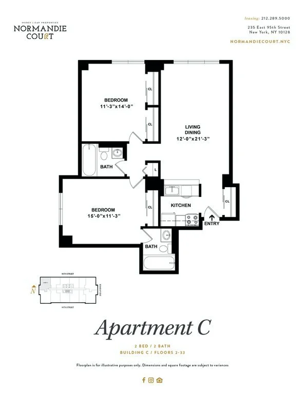 2 Bed apartment at 225 East 95th Street, Unit C7C, Upper East Side, photo 1 of 4