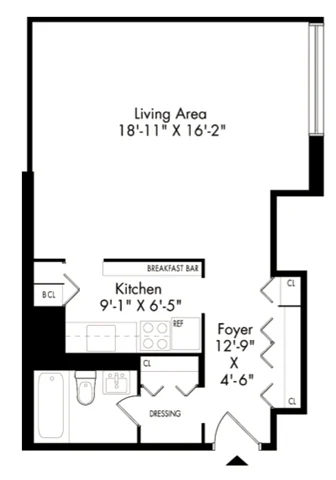 Studio apartment at 30 Waterside Plaza, Unit 2035H, Flatiron, photo 1 of 1