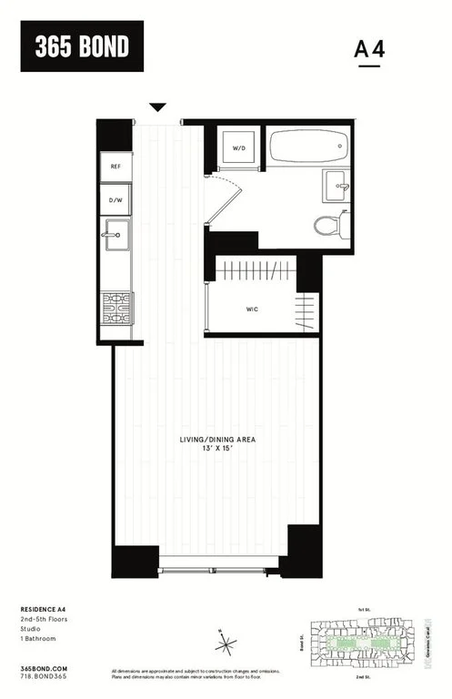 Studio apartment at 365 Bond Street, Unit B323, Gowanus, photo 1 of 1