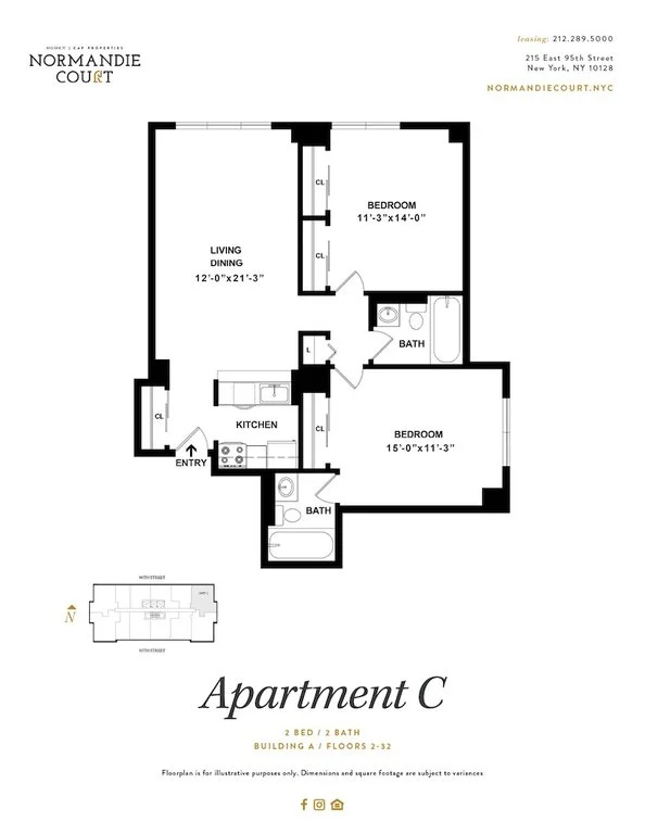 2 Bed apartment at 225 East 95th Street, Unit A8C, Upper East Side, photo 1 of 2