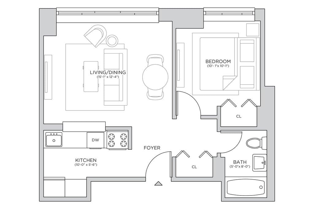 1 Bed apartment at 55-75 West End Avenue, Unit S9B, Upper West Side, photo 1 of 2