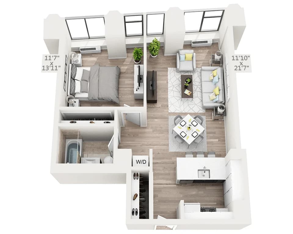 1 Bed apartment at 10 Hanover Square, Unit 17H, Financial District, photo 1 of 2