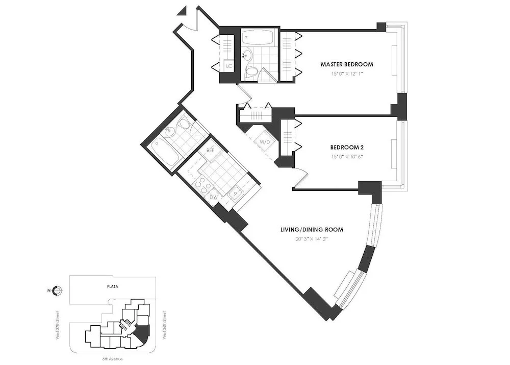 2 Bed apartment at 776 6th Avenue, Unit 21F, Chelsea, photo 1 of 1