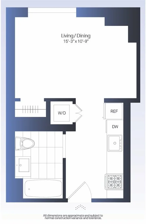 Studio apartment at 555 West 38th Street, Unit 3313, Hudson Yards, photo 1 of 1