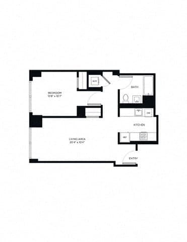1 Bed apartment at 2385 Third Avenue, Unit C-1834, Harlem, photo 1 of 1